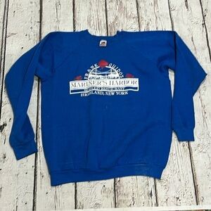 Vintage 80s Frank Guido's Seafood New York 1980s Crewneck Sweatshirt